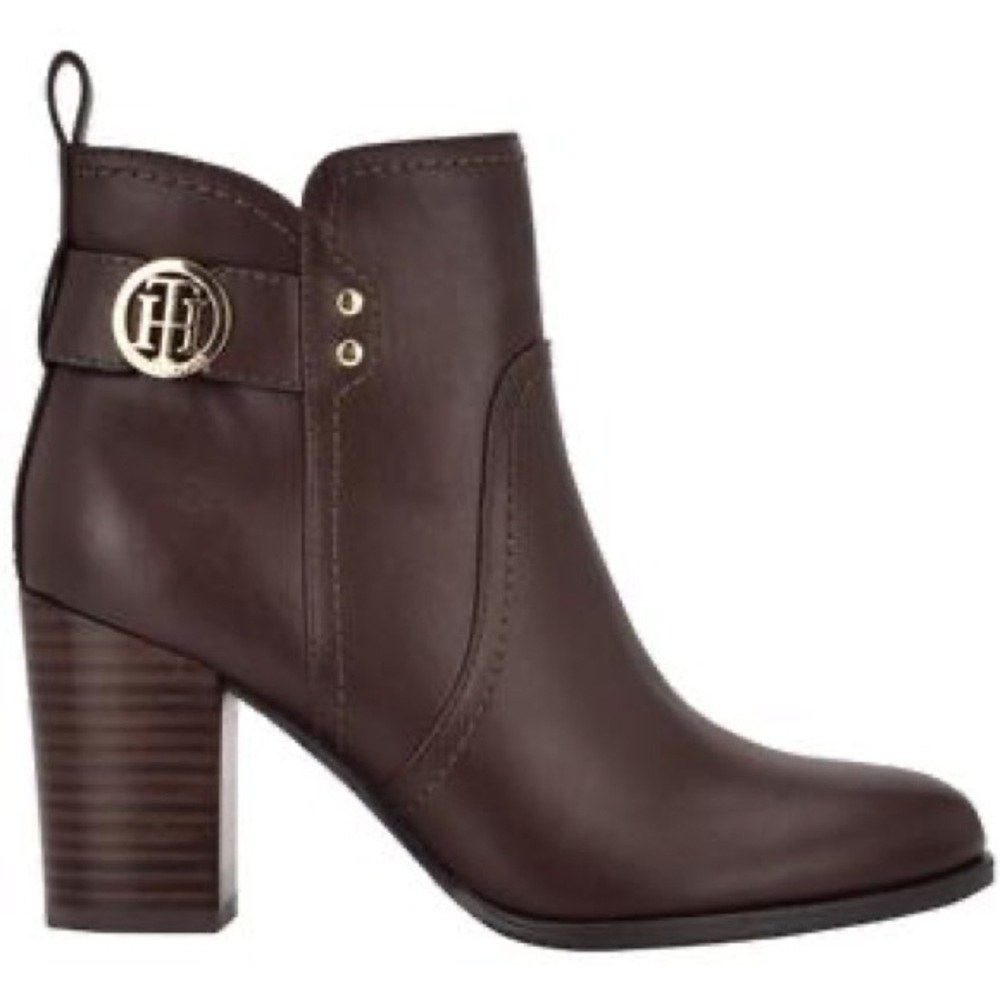 Tommy Hilfiger DACIEE Womens Faux Leather Zipper Ankle Boots